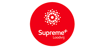 Op het rode etiket staat Supreme+ Loodvrij.